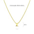 Initials Brick Alphabet Letter Necklace Gold Layered Steel Jewellery